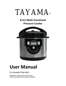 Manual Tayama TXM-60XL Pressure Cooker