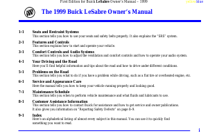 Manual Buick LeSabre (1999)