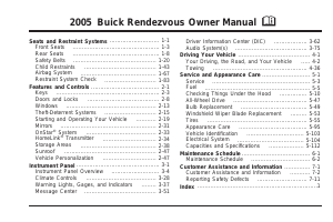 Manual Buick Rendezvous (2005)