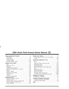 Handleiding Buick Park Avenue (2004)