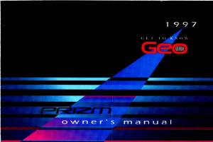 Handleiding Geo Prizm (1997)