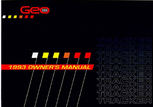 Handleiding Geo Tracker (1993)