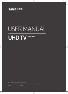 Manual Samsung UE43NU7475UXXC Televisor LED