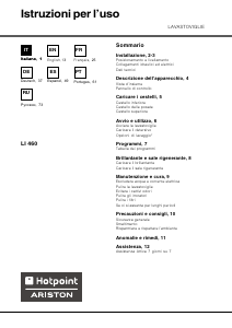 Manual Hotpoint-Ariston LI 460.C-HA Dishwasher