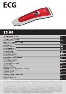 Manuál ECG ZS 08 Zastřihávač vlasů