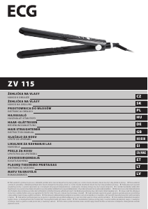 Návod ECG ZV 115 Žehlička na vlasy