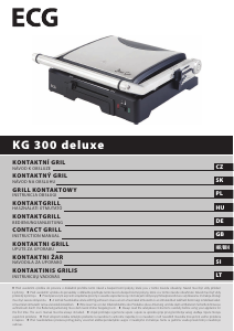 Návod ECG KG 300 Deluxe Kontaktný gril