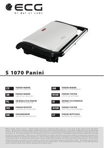 Instrukcja ECG S 1070 Panini Kontakt grill