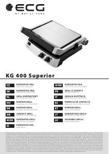 Használati útmutató ECG KG 400 Superior Kontaktgrill