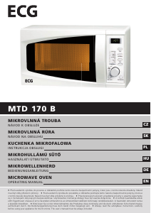 Bedienungsanleitung ECG MTD 170 B Mikrowelle