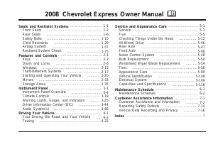 Manual Chevrolet Express Passenger (2008)