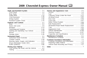 Manual Chevrolet Express Commercial Cutaway (2009)