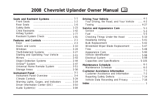 Manual Chevrolet Uplander (2008)