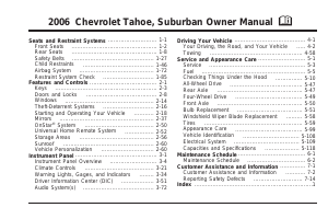 Manual Chevrolet Tahoe (2006)