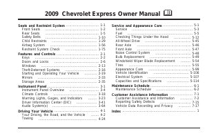 Manual Chevrolet Express Passenger (2009)