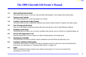 Manual Chevrolet S-10 (1999)