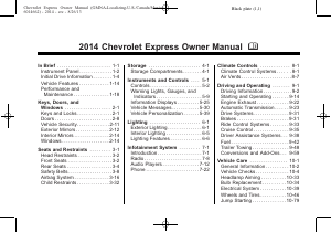 Manual Chevrolet Express Passenger (2014)