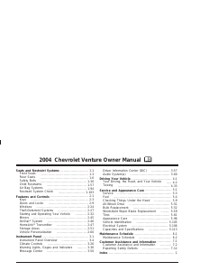 Handleiding Chevrolet Venture (2004)