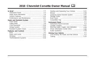 Manual Chevrolet Corvette (2010)