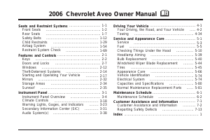 Manual Chevrolet Aveo (2006)