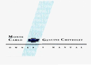 Manual Chevrolet Monte Carlo (1996)