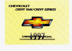 Handleiding Chevrolet Express Van (1997)