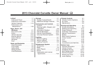 Manual Chevrolet Corvette (2013)