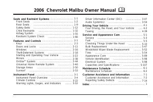 Manual Chevrolet Malibu (2006)