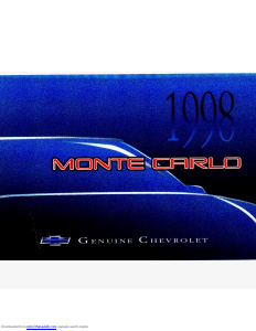 Manual Chevrolet Monte Carlo (1998)