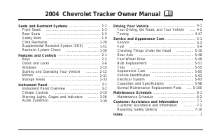 Manual Chevrolet Tracker (2004)