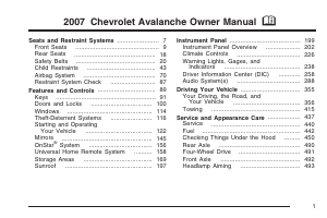Manual Chevrolet Avalanche (2007)