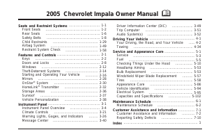 Manual Chevrolet Impala (2005)
