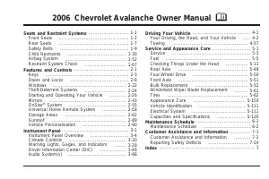 Manual Chevrolet Avalanche (2006)