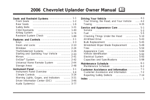 Manual Chevrolet Uplander (2006)