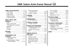 Manual Saturn Astra (2008)