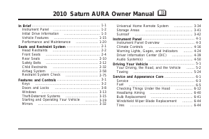 Handleiding Saturn Aura (2010)
