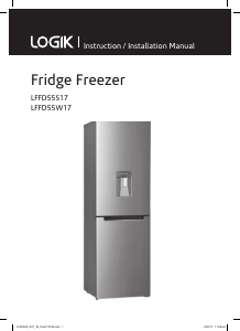 Manual Logik LFFD55W17 Fridge-Freezer