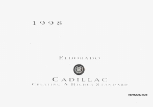 Manual Cadillac Eldorado (1998)