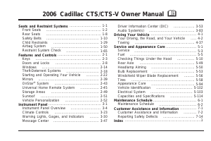 Manual Cadillac CTS (2006)