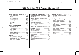 Manual Cadillac SRX (2010)