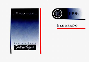 Manual Cadillac Eldorado (1996)