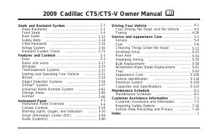 Manual Cadillac CTS (2009)