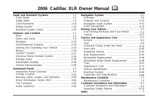 Manual Cadillac XLR (2006)