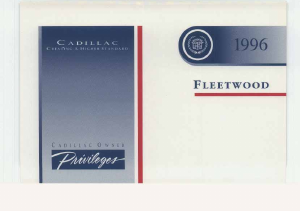 Manual Cadillac Fleetwood (1996)