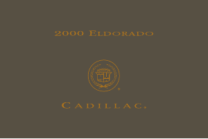 Manual Cadillac Eldorado (2000)