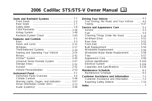 Manual Cadillac STS-V (2006)