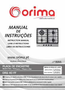 Handleiding Orima ORQ 40 FF Kookplaat