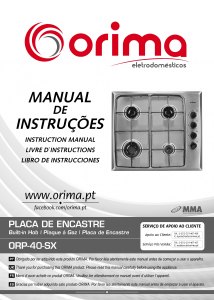 Manual de uso Orima ORP 40 SX Placa