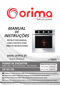 Manual Orima OR 65 CN Forno