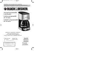 Manual Black and Decker UCM7T Coffee Machine